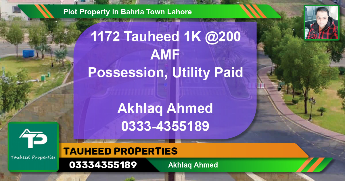 Residential Plot for Sale in Bahria Town, Lahore - (BP-84031)