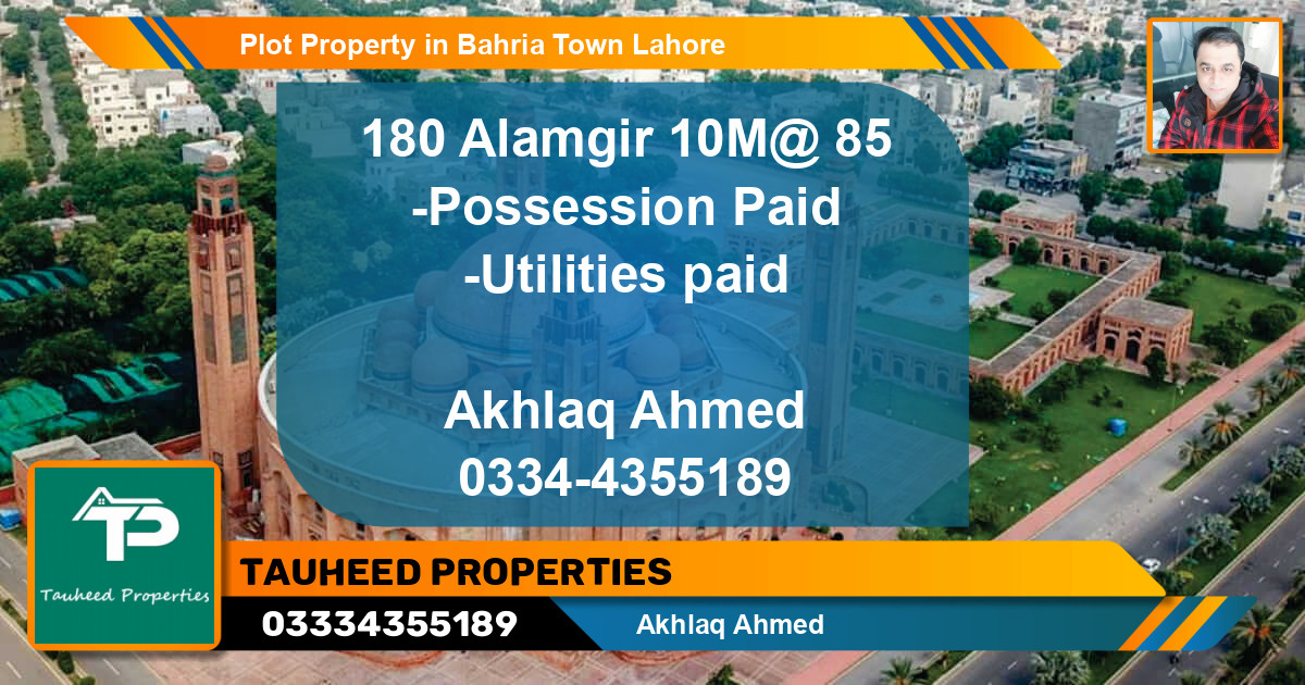 Residential Plot for Sale in Bahria Town, Lahore - (BP-84035)