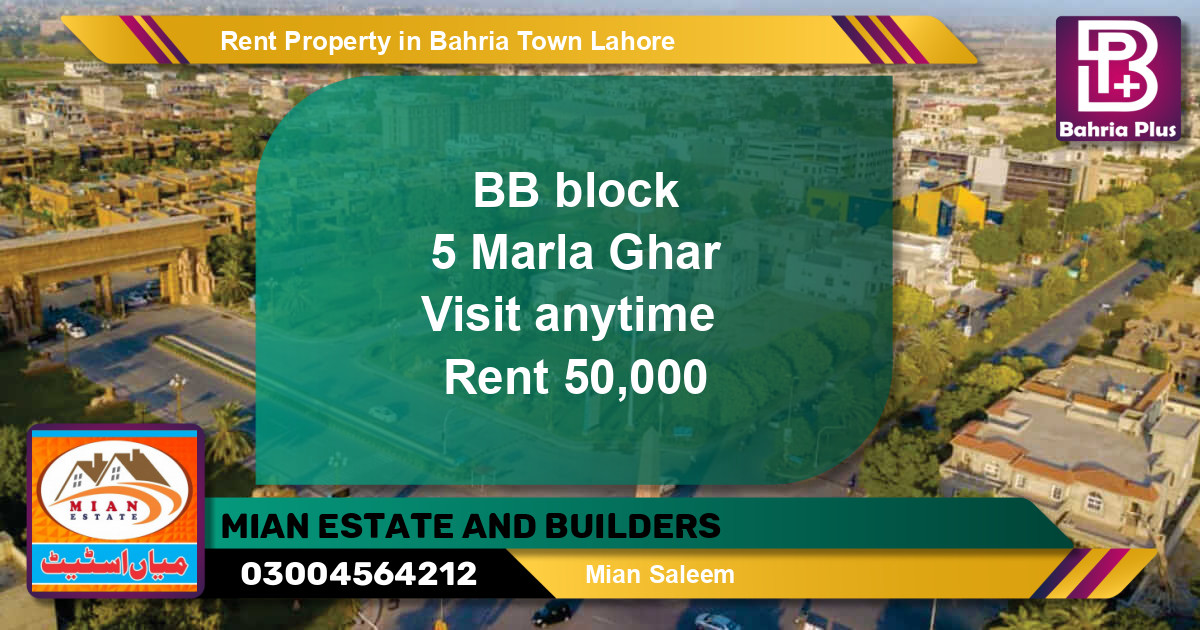 Residential Property for Rent in Bahria Town, Lahore - (BP-84056)