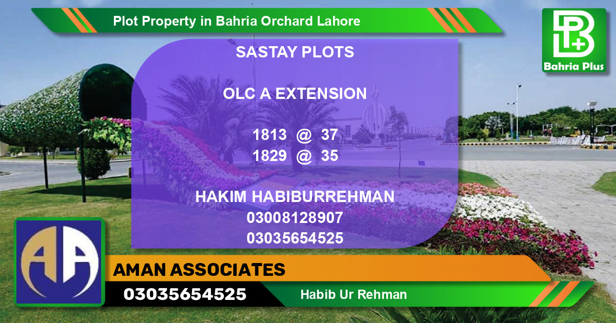Residential Plot for Sale in Bahria Orchard, Lahore - (BP-84061)