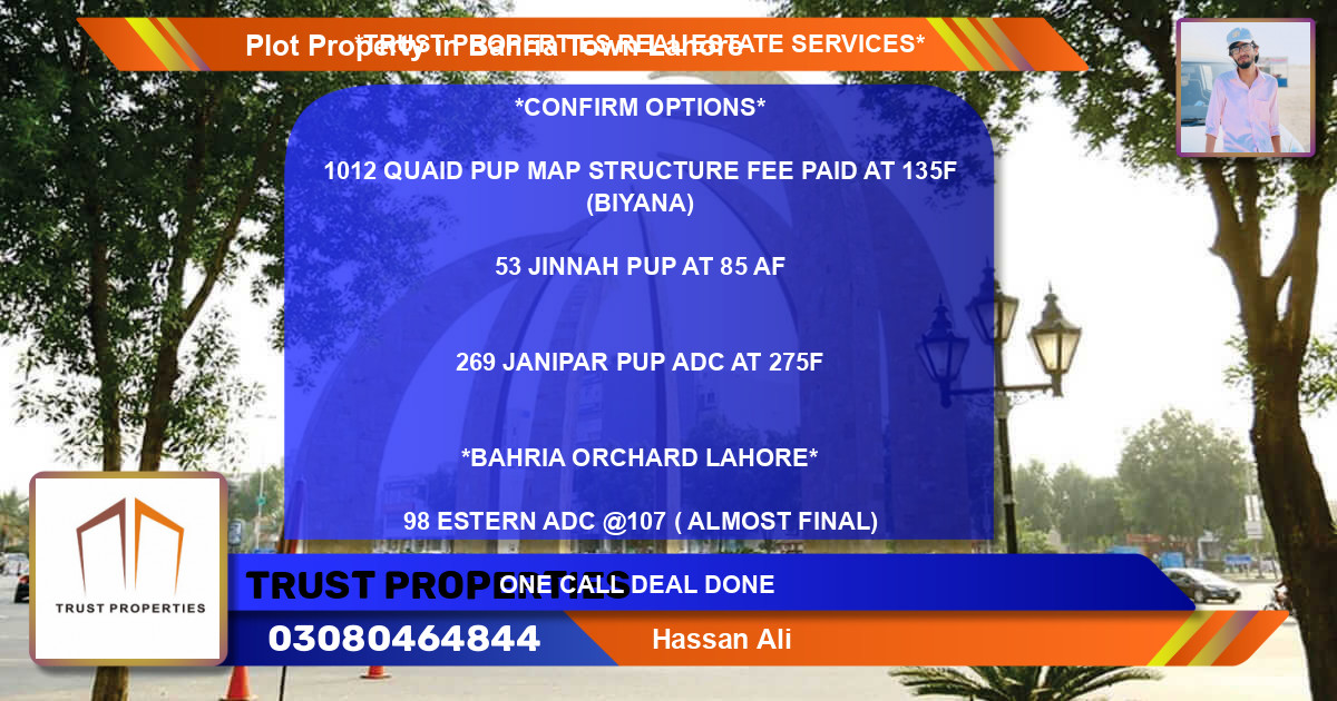 Residential Plot for Sale in Bahria Town, Lahore - (BP-84062)