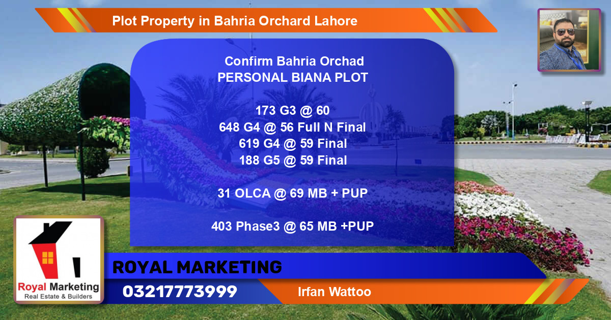 Residential Plot for Sale in Bahria Orchard, Lahore - (BP-84063)