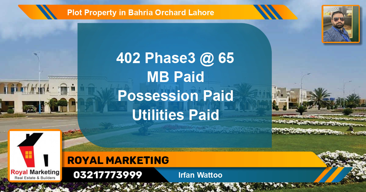 Residential Plot for Sale in Bahria Orchard, Lahore - (BP-84065)