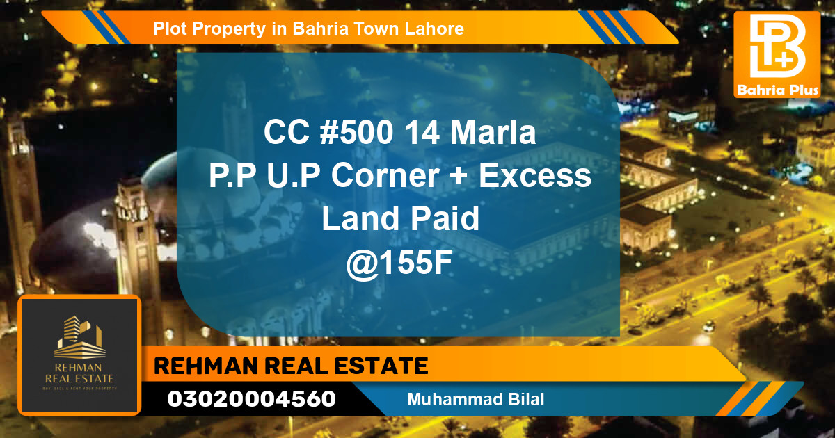 Residential Plot for Sale in Bahria Town, Lahore - (BP-84118)