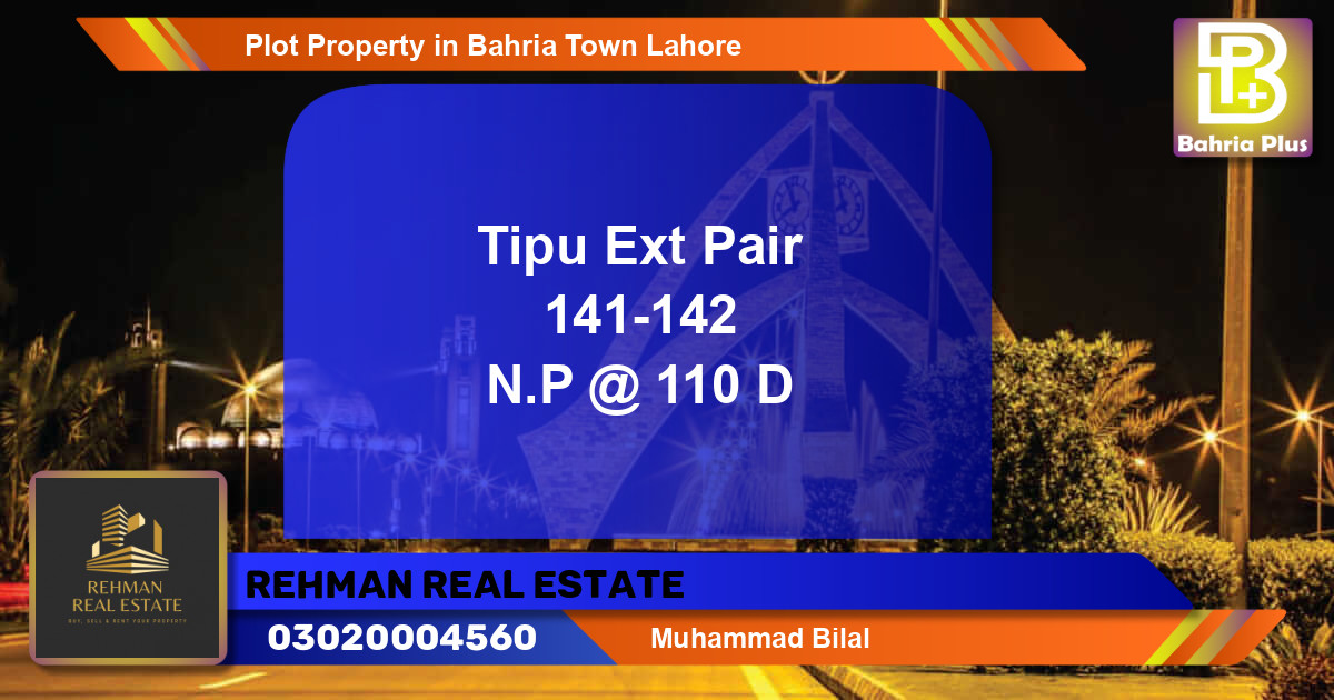 Residential Plot for Sale in Bahria Town, Lahore - (BP-84120)