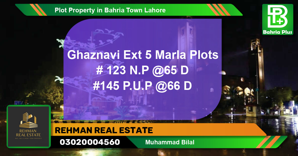 Residential Plot for Sale in Bahria Town, Lahore - (BP-84125)