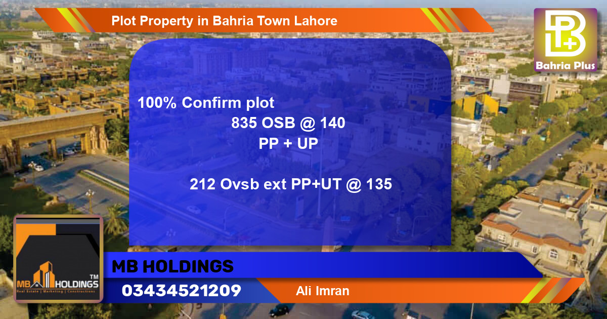 Residential Plot for Sale in Bahria Town, Lahore - (BP-84141)