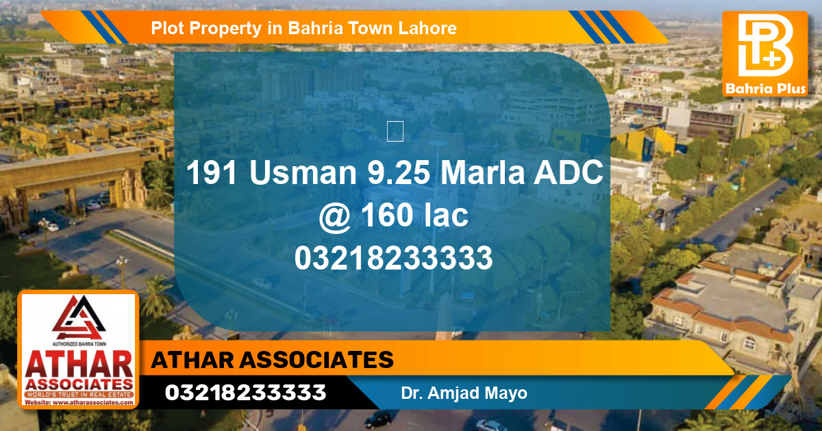 Residential Plot for Sale in Bahria Town, Lahore - (BP-84151)