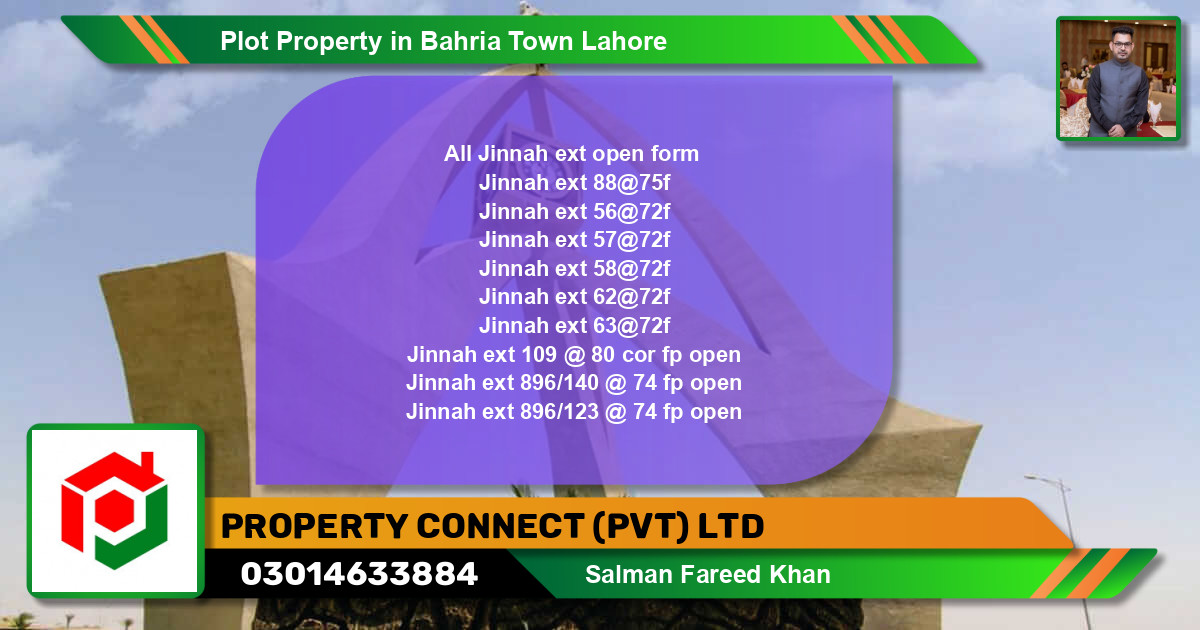Residential Plot for Sale in Bahria Town, Lahore - (BP-84152)