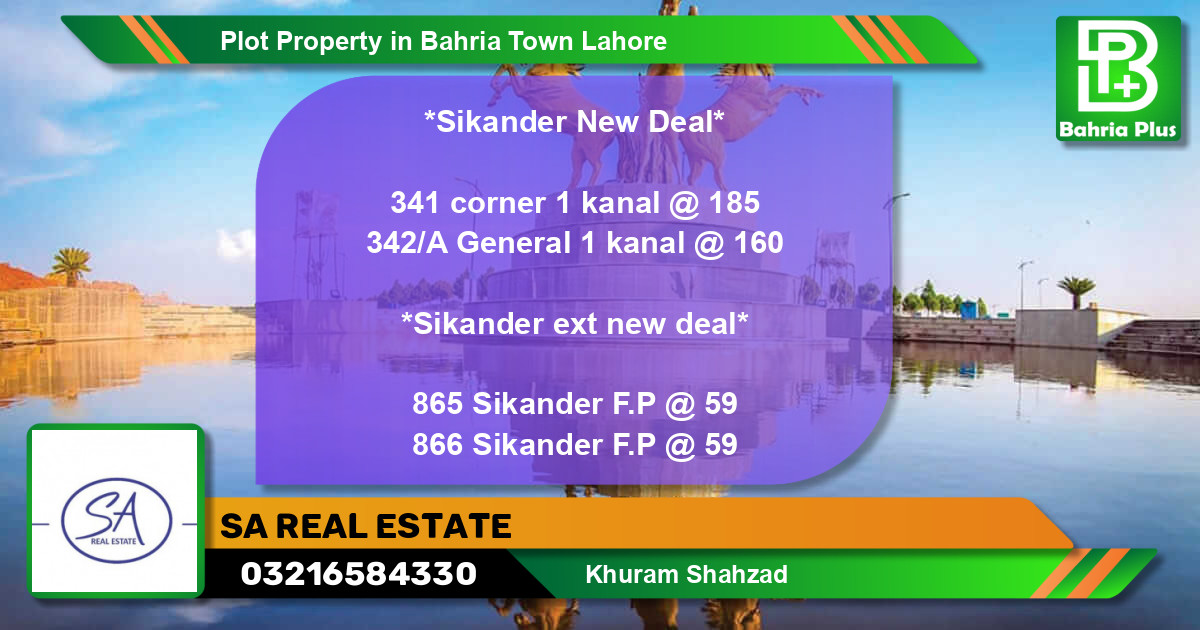 Residential Plot for Sale in Bahria Town, Lahore - (BP-84198)