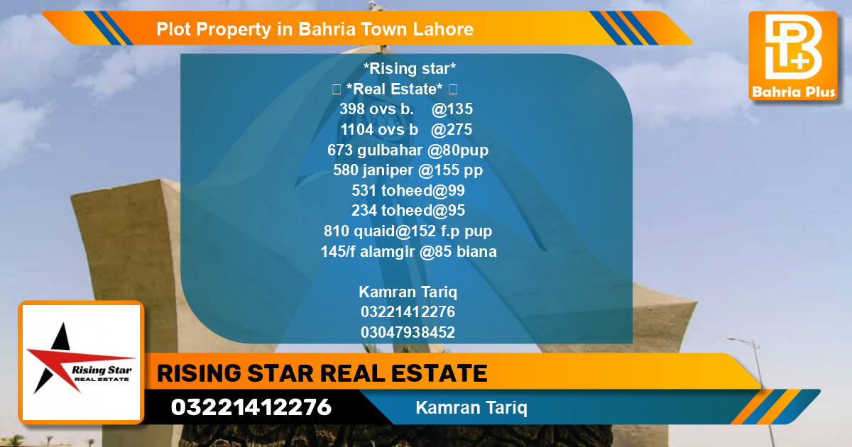 Residential Plot for Sale in Overseas B -  Bahria Town, Lahore - (BP-84264)