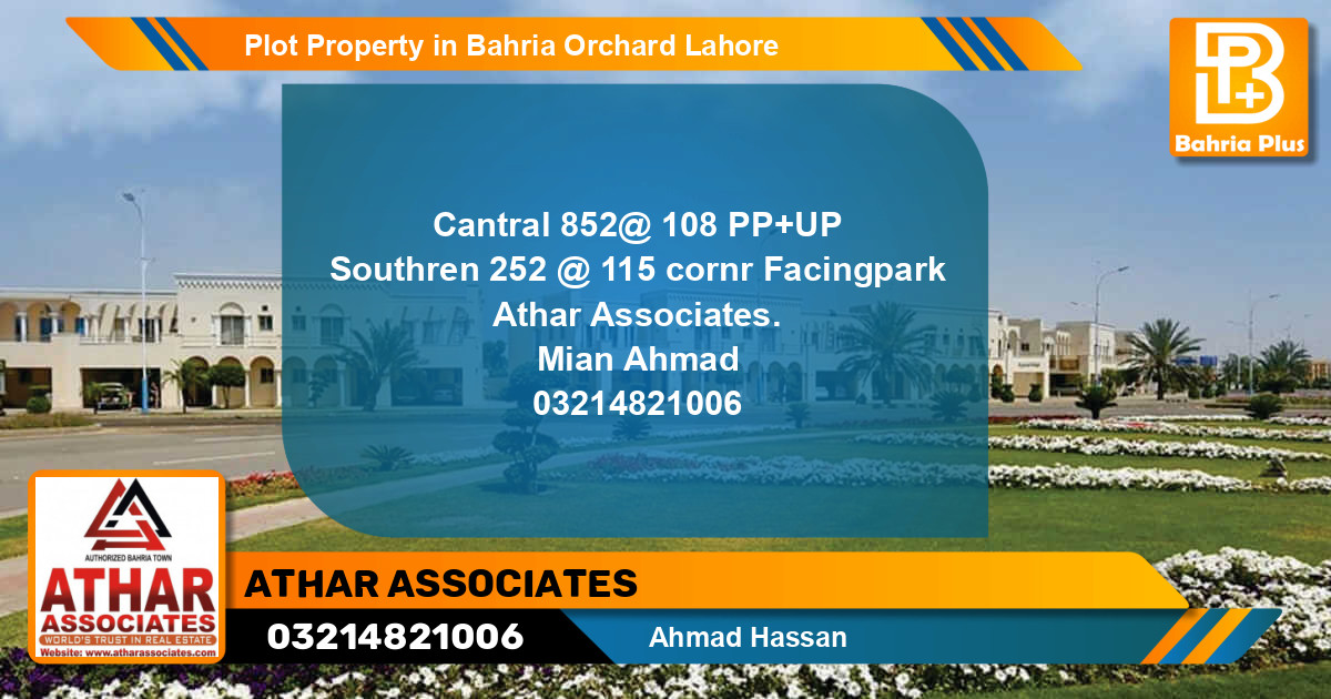 Residential Plot for Sale in Bahria Orchard, Lahore - (BP-84277)
