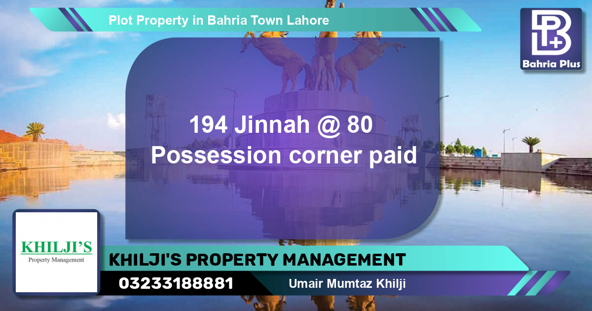 Residential Plot for Sale in Bahria Town, Lahore - (BP-84281)