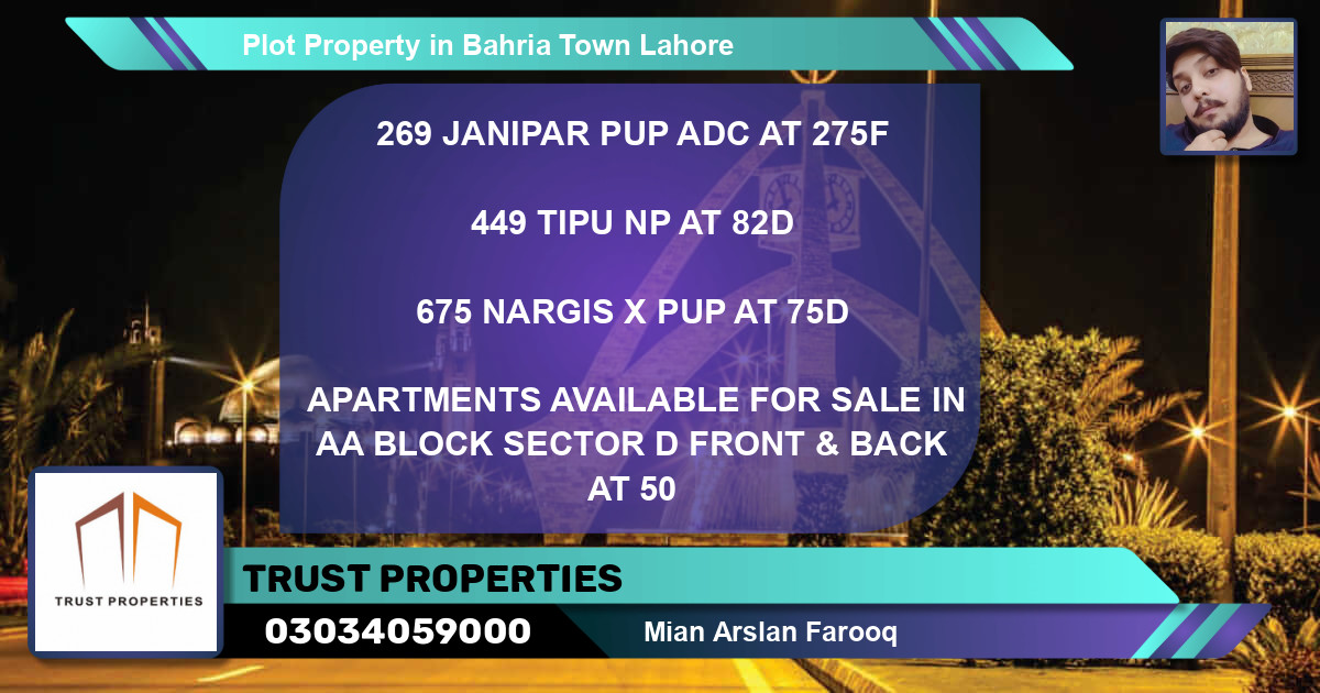 Residential Plot for Sale in Bahria Town, Lahore - (BP-84283)