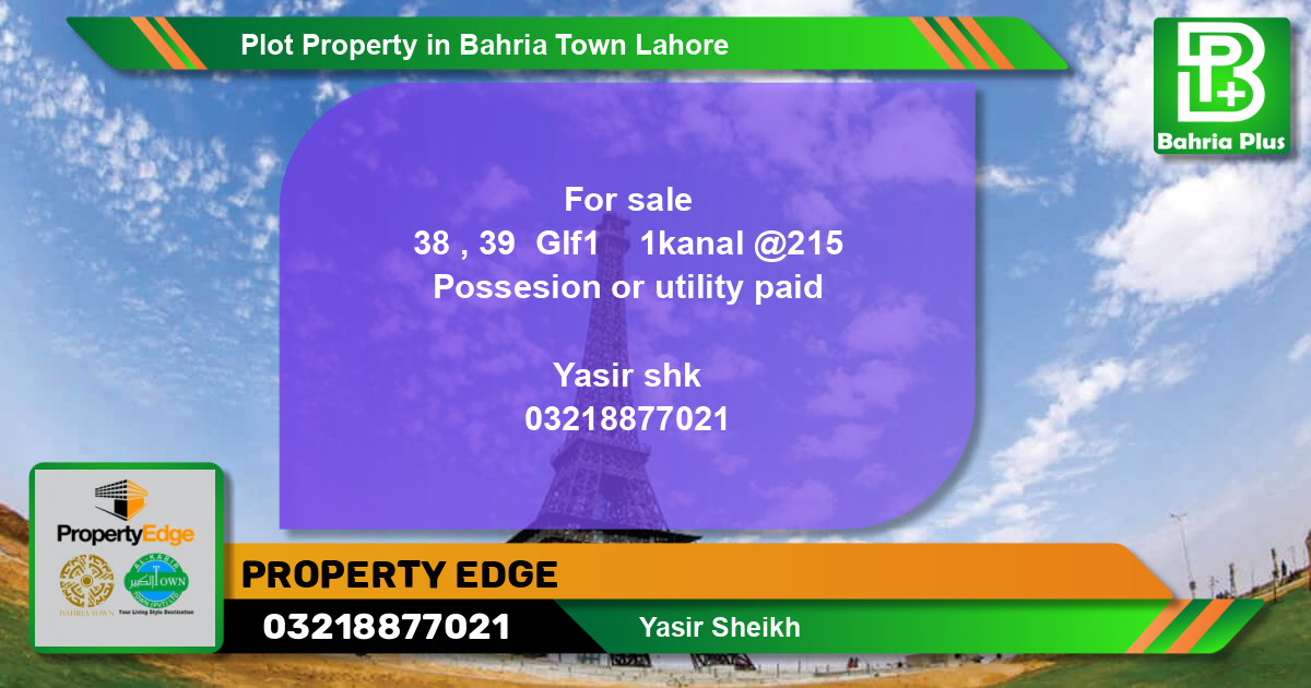 Residential Plot for Sale in Bahria Town, Lahore - (BP-84286)