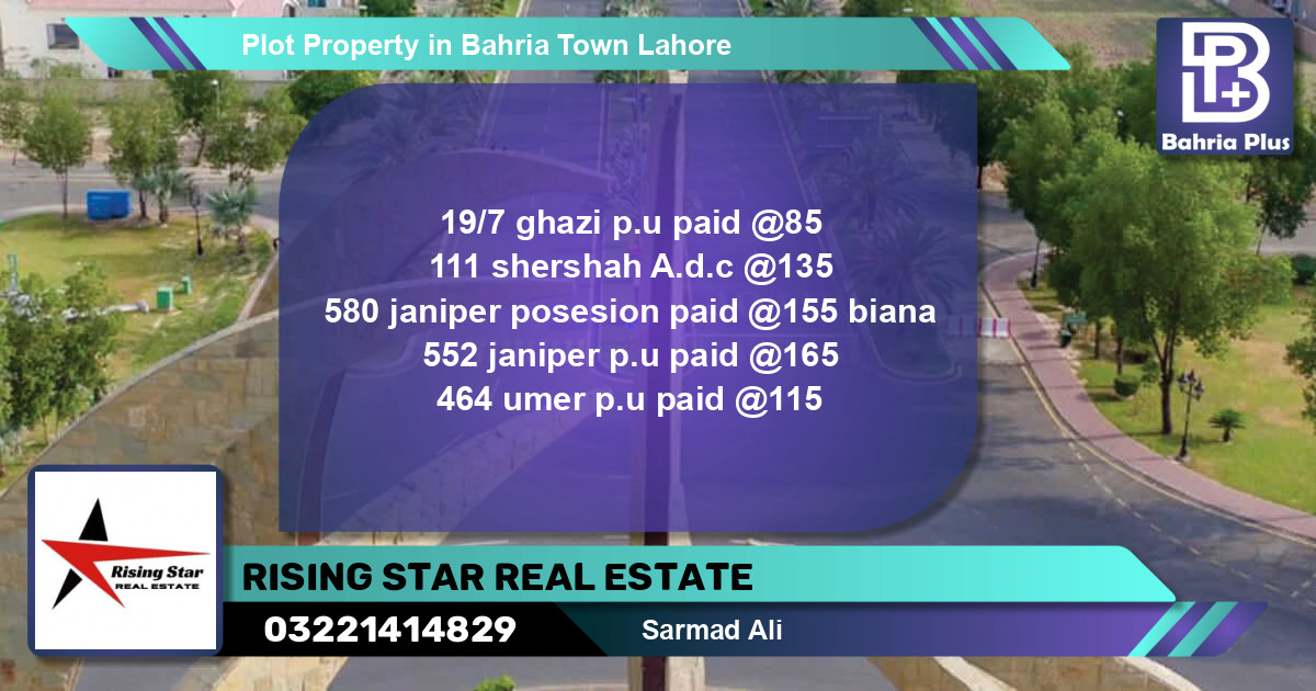 Residential Plot for Sale in Bahria Town, Lahore - (BP-84326)