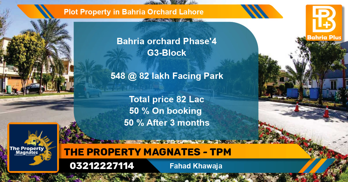 Residential Plot for Sale in Bahria Orchard, Lahore - (BP-84327)