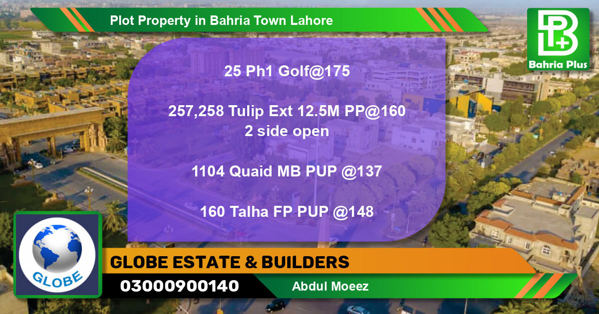 Residential Plot for Sale in Bahria Town, Lahore - (BP-84365)