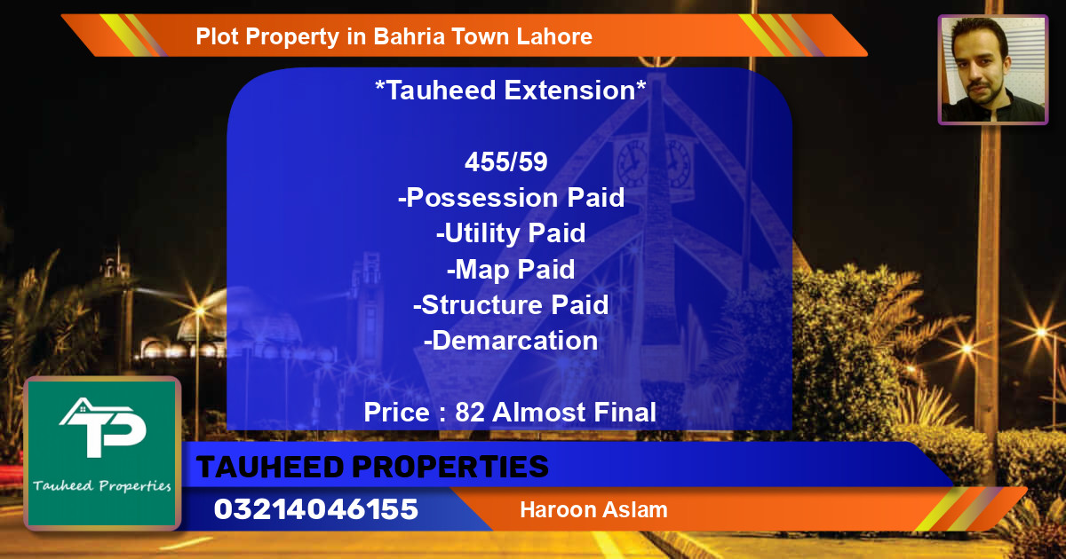 Residential Plot for Sale in Bahria Town, Lahore - (BP-84372)