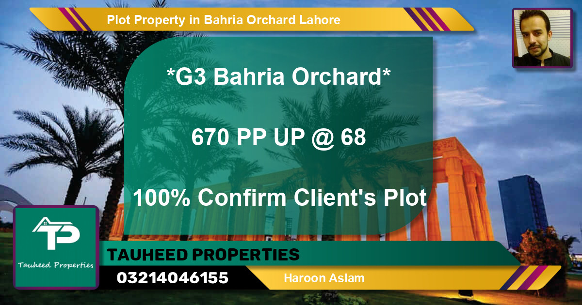 Residential Plot for Sale in Bahria Orchard, Lahore - (BP-84376)