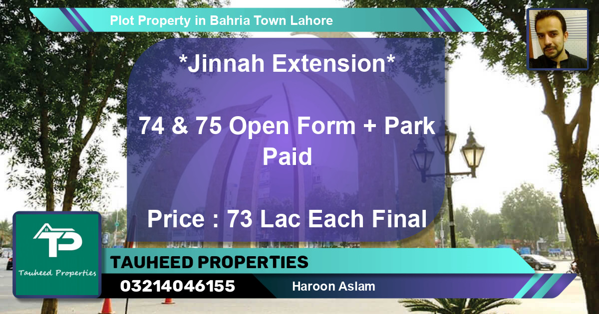 Residential Plot for Sale in Bahria Town, Lahore - (BP-84380)