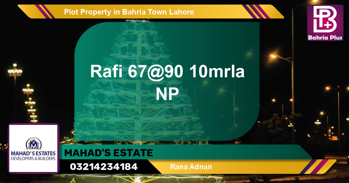 Residential Plot for Sale in Bahria Town, Lahore - (BP-84395)