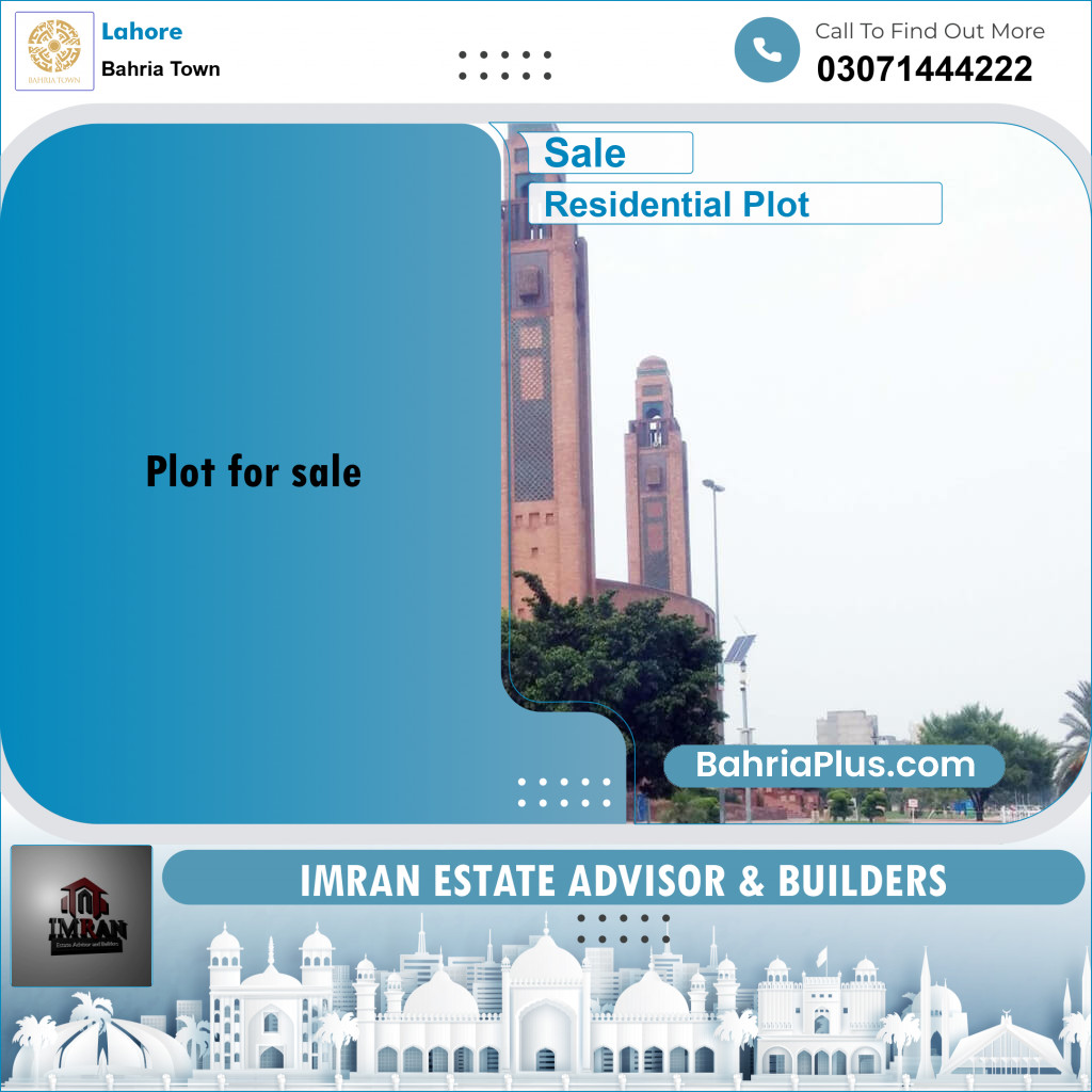 Residential Plot for Sale in Bahria Town, Lahore - (BP-84402)