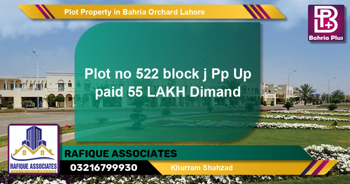 Residential Plot for Sale in Phase 2 - J Block -  Bahria Orchard, Lahore - (BP-84405)