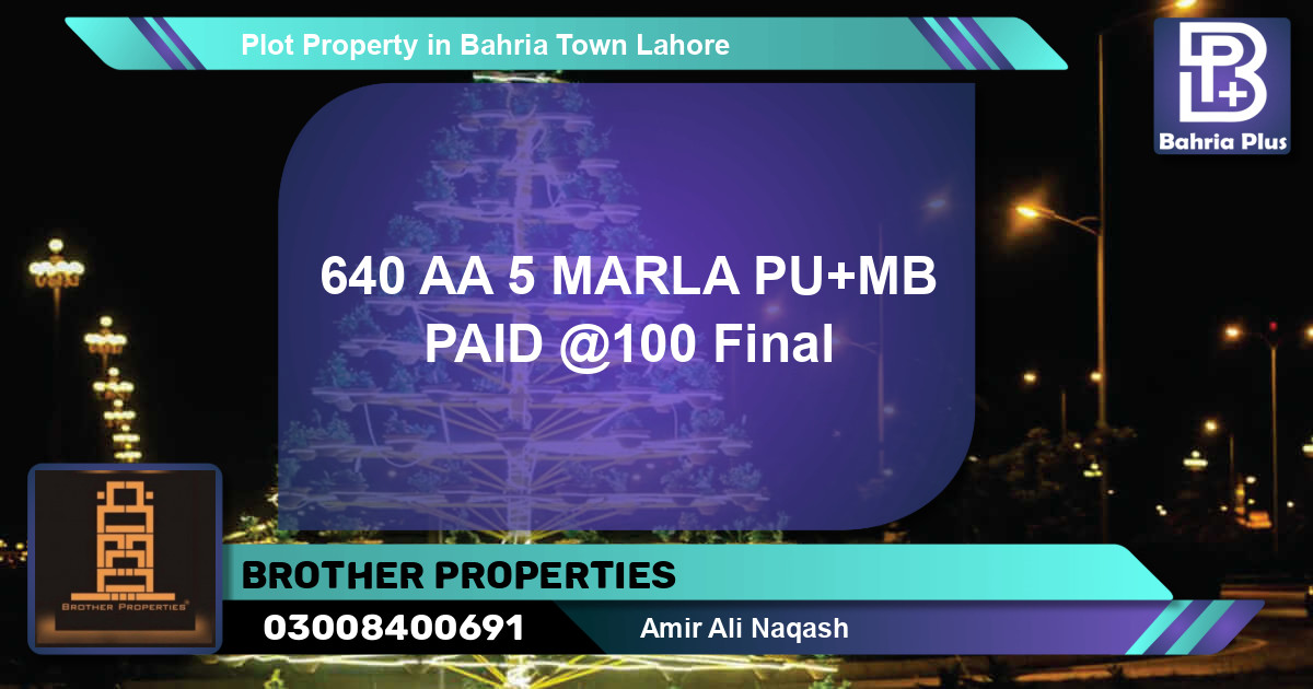 Residential Plot for Sale in Bahria Town, Lahore - (BP-84467)