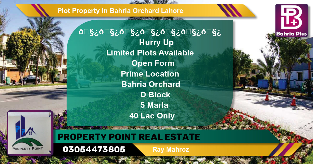Residential Plot for Sale in Bahria Orchard, Lahore - (BP-84477)