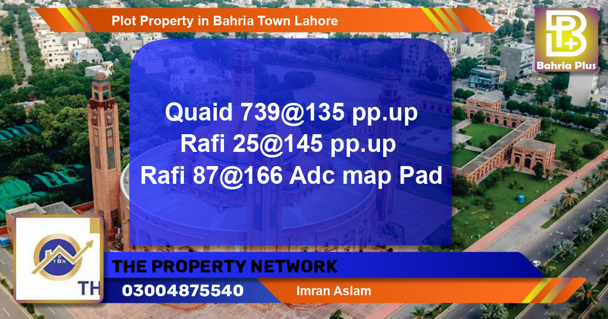Residential Plot for Sale in Bahria Town, Lahore - (BP-84497)