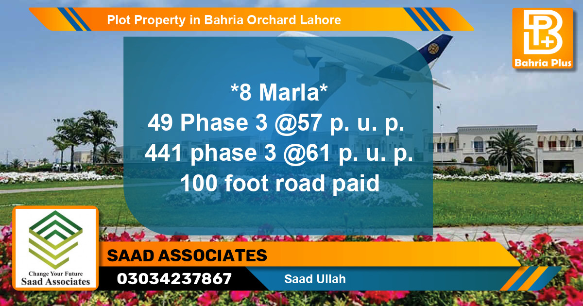 Residential Plot for Sale in Bahria Orchard, Lahore - (BP-84530)