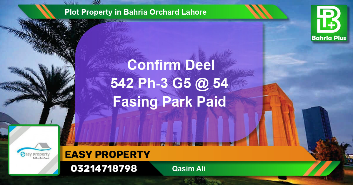 Residential Plot for Sale in Bahria Orchard, Lahore - (BP-84543)