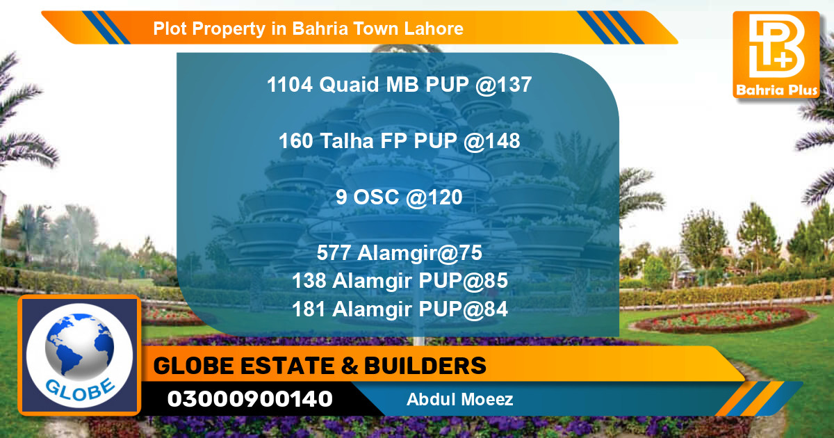 Residential Plot for Sale in Bahria Town, Lahore - (BP-84561)