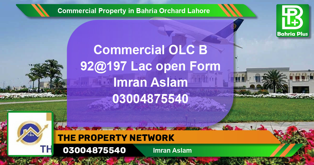 Commercial Property for Sale in Bahria Orchard, Lahore - (BP-84566)
