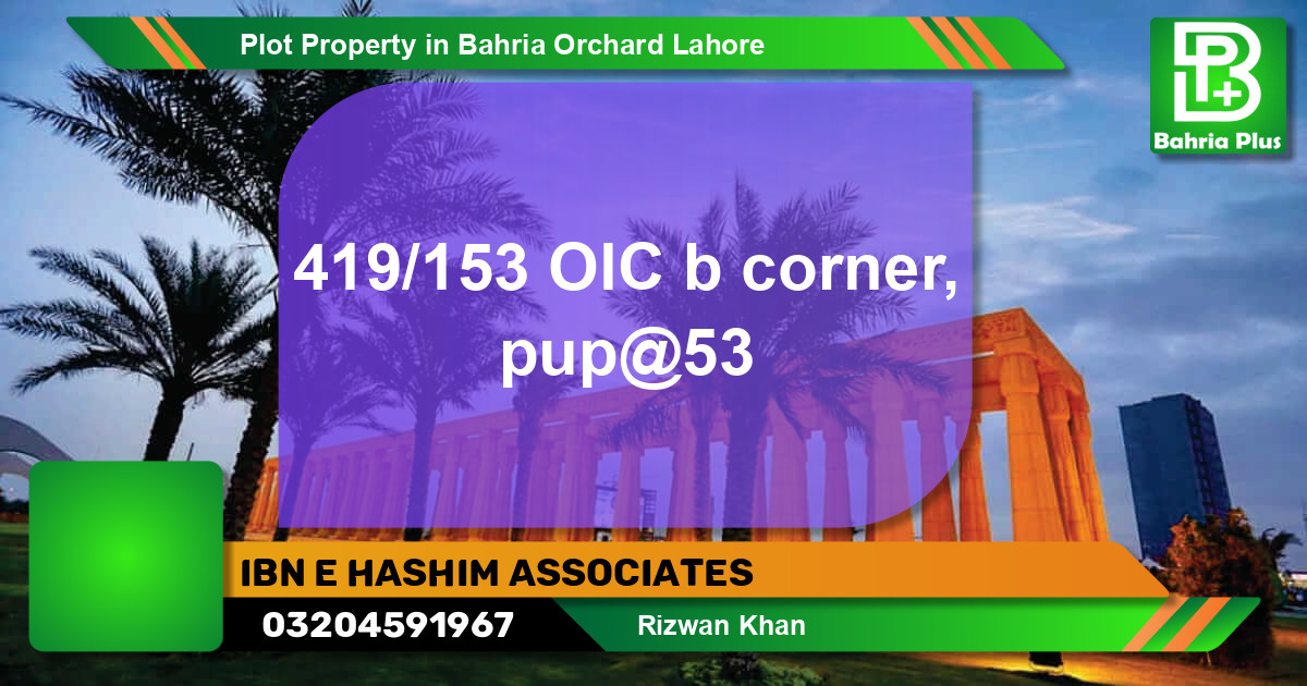 Residential Plot for Sale in Bahria Orchard, Lahore - (BP-84605)