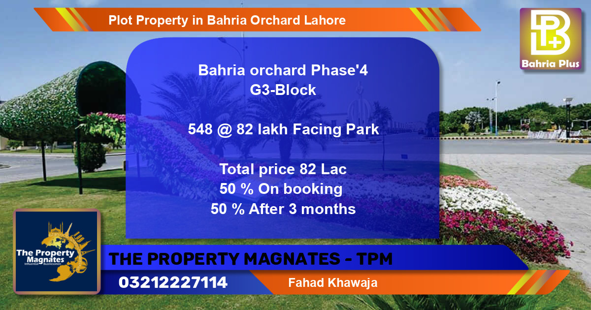 Residential Plot for Sale in Bahria Orchard, Lahore - (BP-84612)