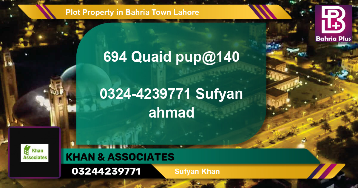 Residential Plot for Sale in Bahria Town, Lahore - (BP-84661)