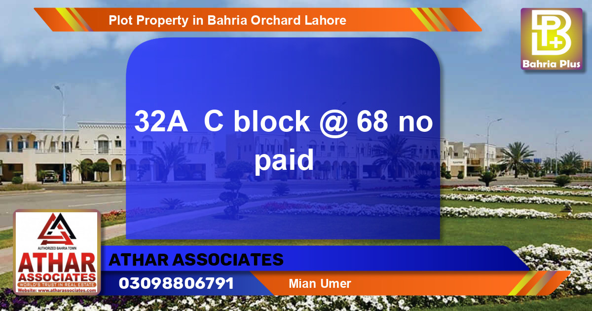 Residential Plot for Sale in Bahria Orchard, Lahore - (BP-84697)