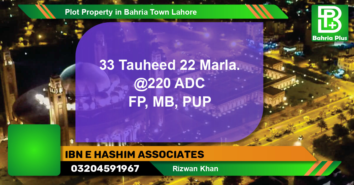 Residential Plot for Sale in Bahria Town, Lahore - (BP-84698)
