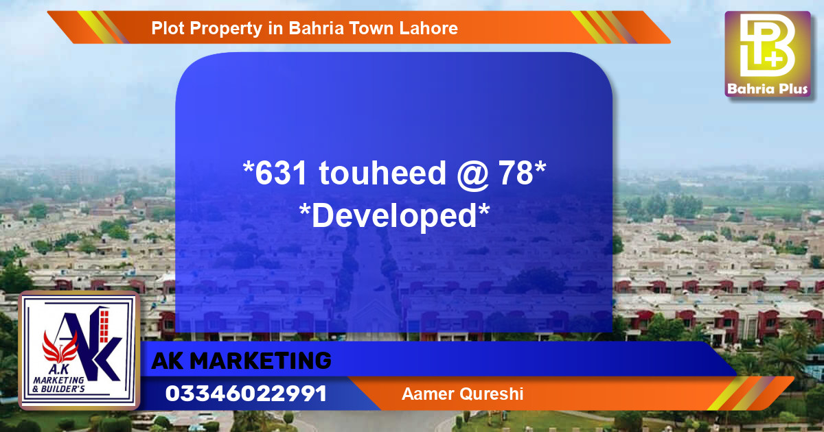 Residential Plot for Sale in Bahria Town, Lahore - (BP-84704)