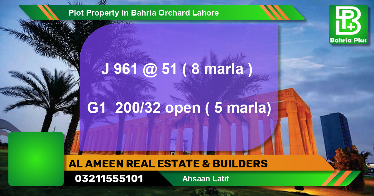 Residential Plot for Sale in Bahria Orchard, Lahore - (BP-84730)