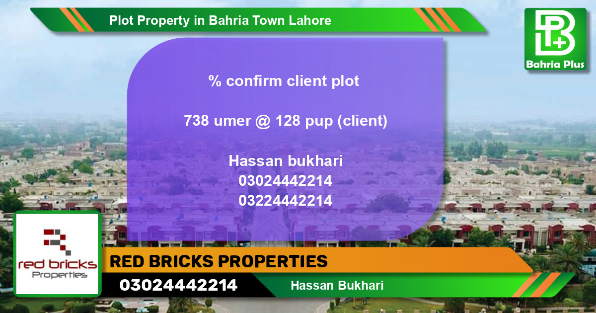 Residential Plot for Sale in Bahria Town, Lahore - (BP-84739)