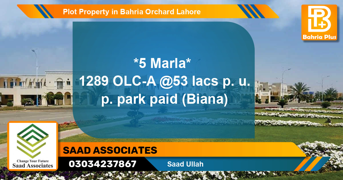 Residential Plot for Sale in Bahria Orchard, Lahore - (BP-84770)
