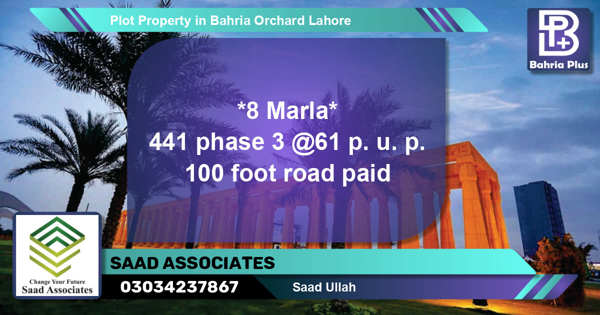 Residential Plot for Sale in Bahria Orchard, Lahore - (BP-84773)