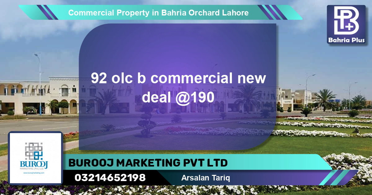 Commercial Property for Sale in Bahria Orchard, Lahore - (BP-84785)