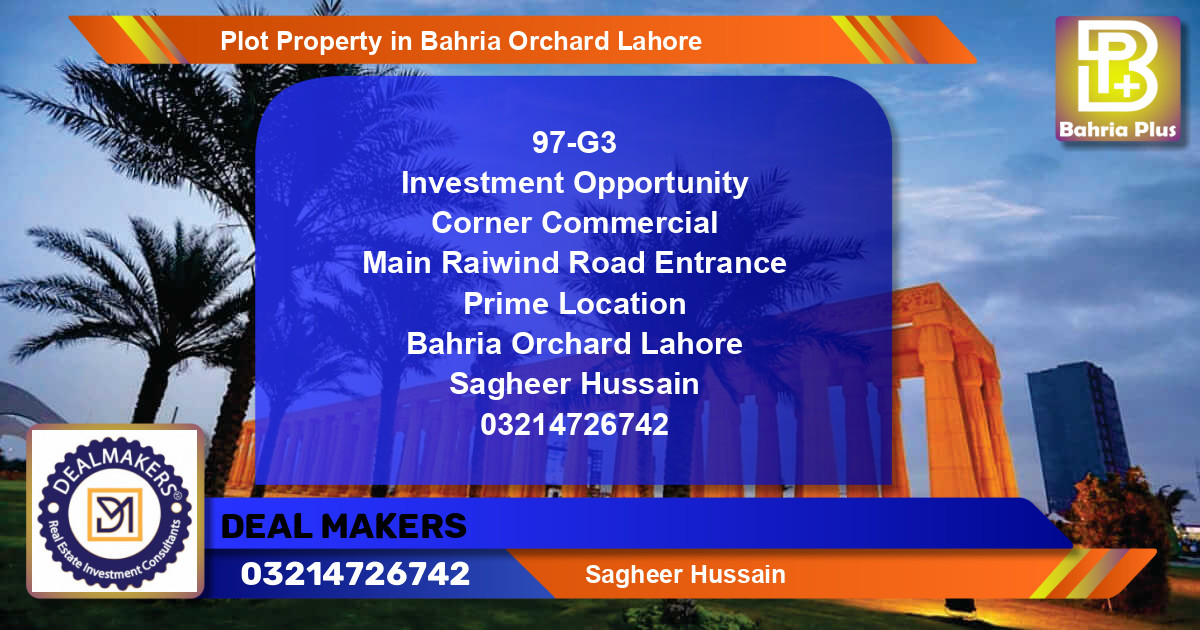 Commercial Plot for Sale in Bahria Orchard, Lahore - (BP-84793)