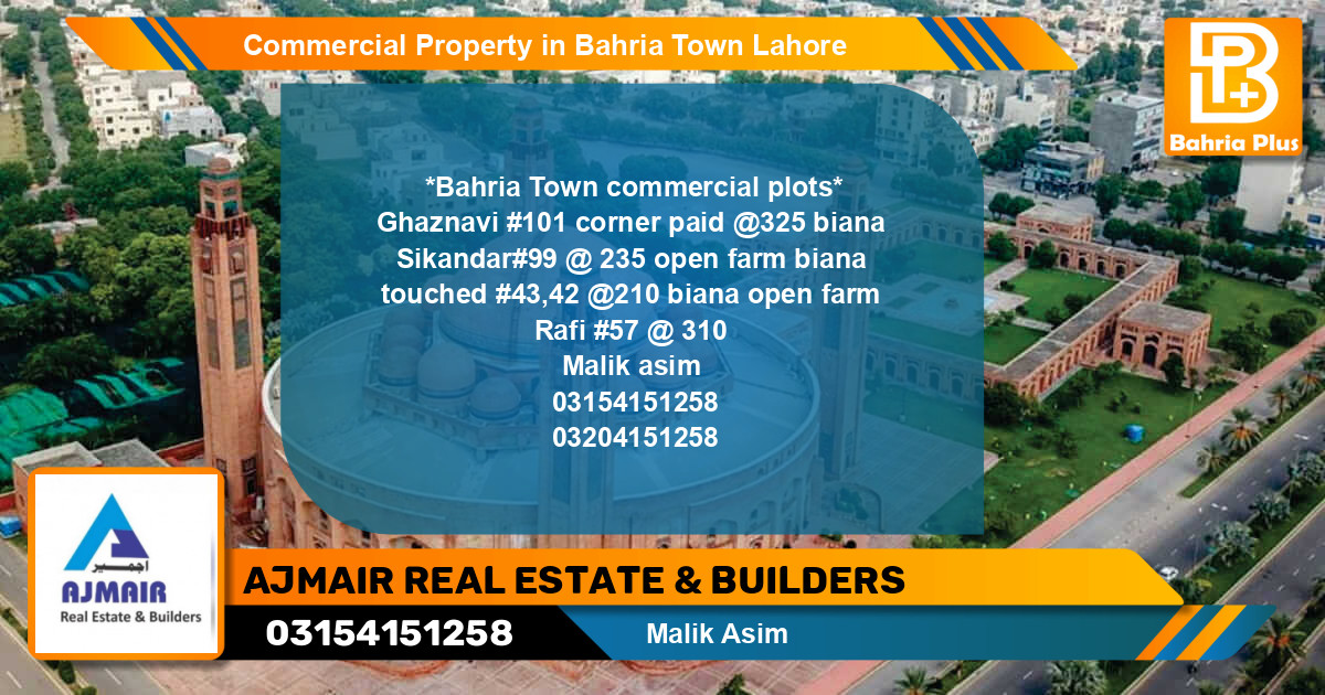 Commercial Property for Sale in Bahria Town, Lahore - (BP-84806)
