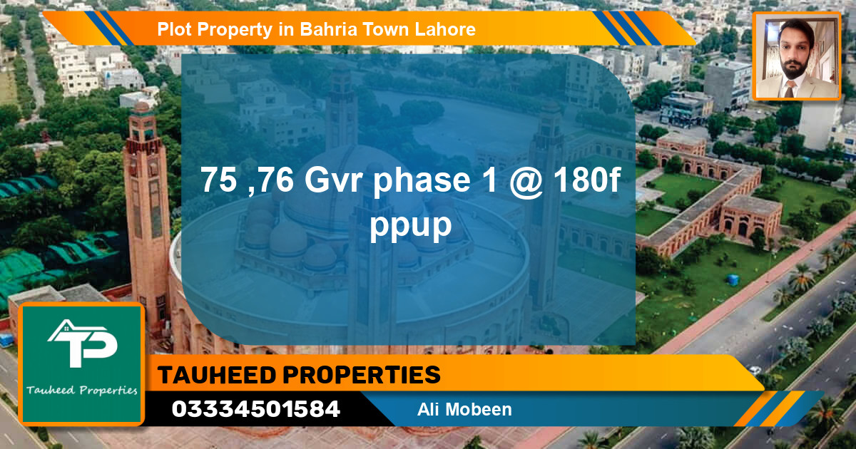 Residential Plot for Sale in Bahria Town, Lahore - (BP-84831)