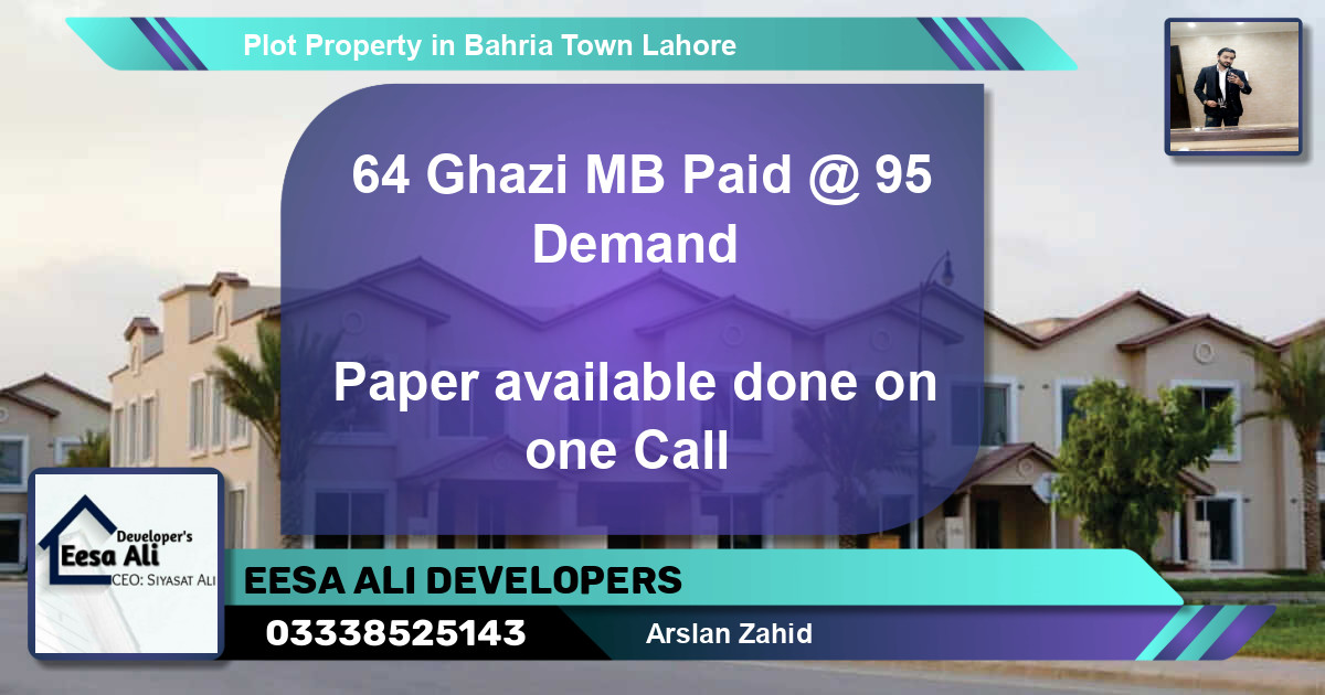 Residential Plot for Sale in Bahria Town, Lahore - (BP-84845)